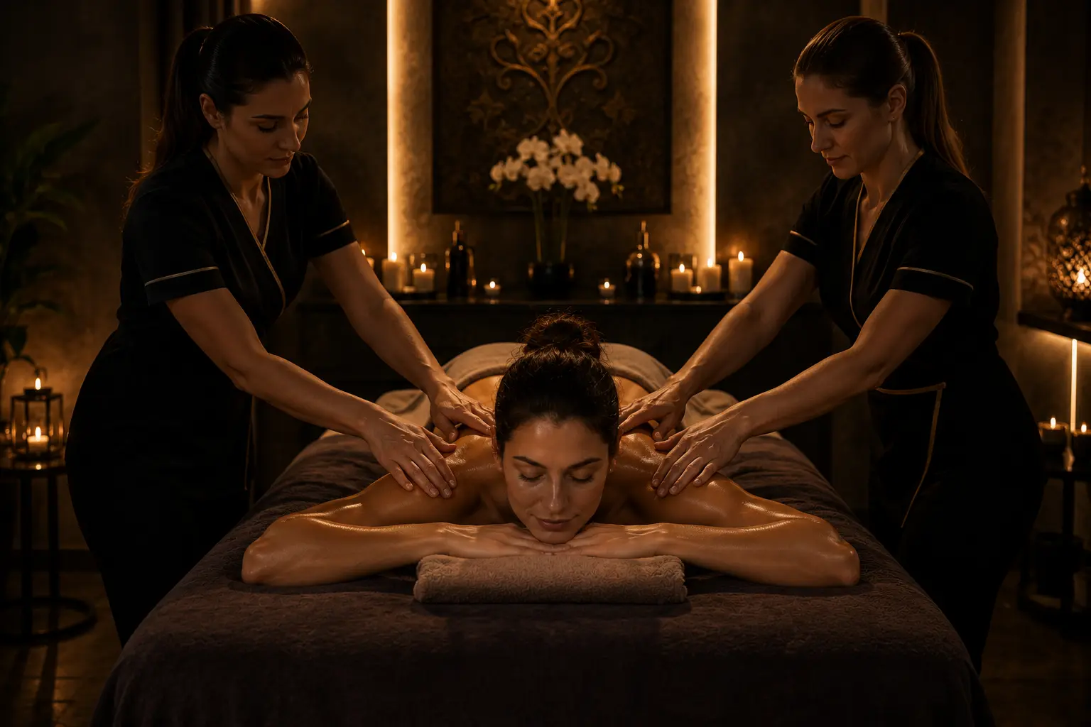 Massage 4 mains avec accès spa près d’Avignon